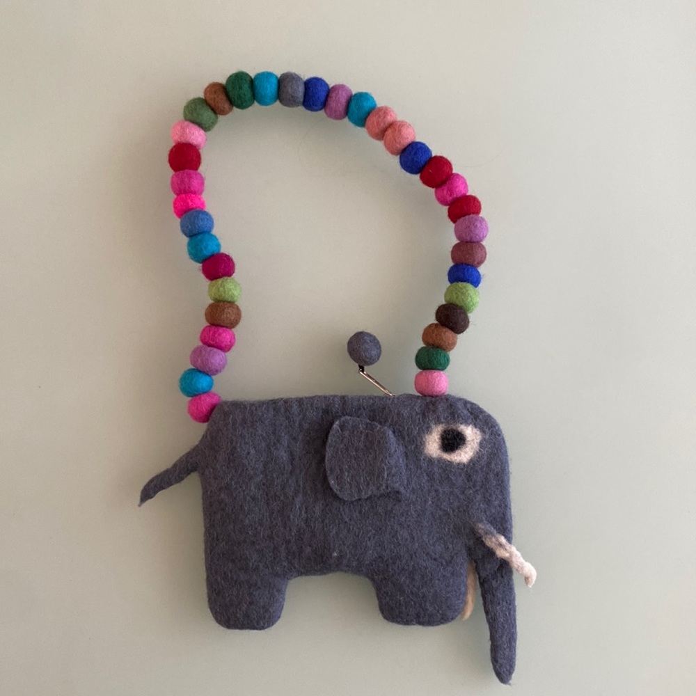 Elephant Wool Felt Handbag